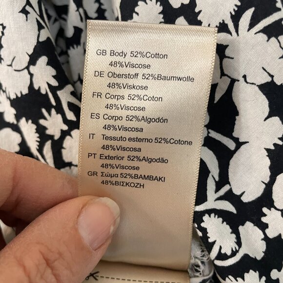 SCOTCH & SODA Flower and Anchor AlloverBalloon Sleeve Shirt Women's Size 34 (XS) - Picture 8 of 8